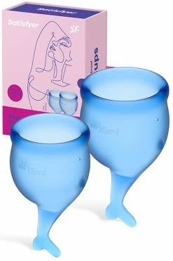 Satisfyer Feel Secure Silicone Menstrual Cups (2 Pce) -Basics Emporium 1 large 3