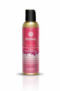 DONA 110ml Blushing Berry Scented Massage Oil - Flirty Aroma
