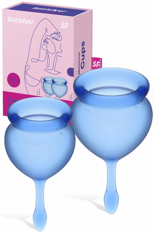 Satisfyer Feel Good Silicone Menstrual Cups (2 Pce) 3 Satisfyer Feel Good Silicone Menstrual Cups (2 Pce)