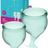 Satisfyer Feel Secure Silicone Menstrual Cups (2 Pce) 1 Satisfyer Feel Secure Silicone Menstrual Cups (2 Pce) -Basics Emporium large 1 23