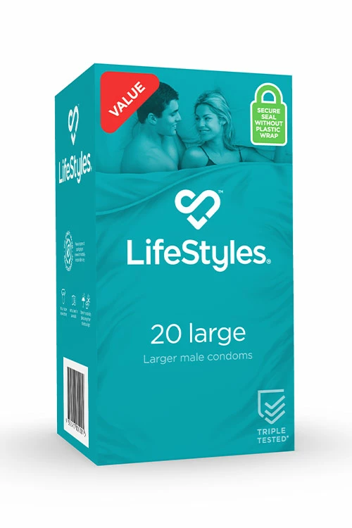 Lifestyles Large Condoms (20 Pack) 3 Lifestyles Large Condoms (20 Pack)