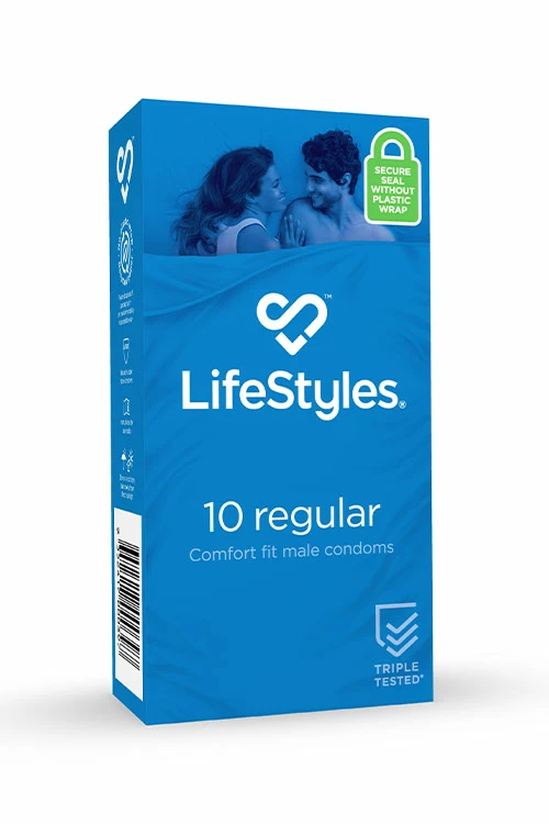 Lifestyles Regular Condoms (10 Pack) 3 Lifestyles Regular Condoms (10 Pack)