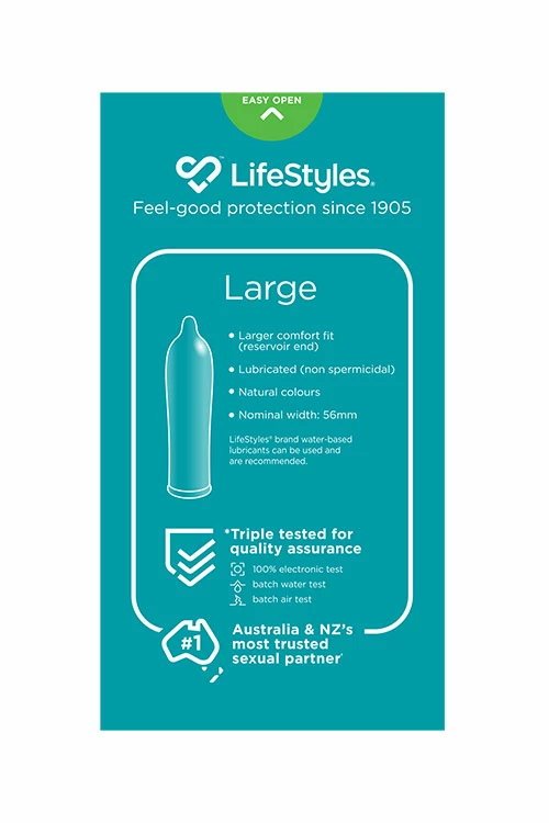 Lifestyles Large Condoms (20 Pack) 4 Lifestyles Large Condoms (20 Pack) - Image 2