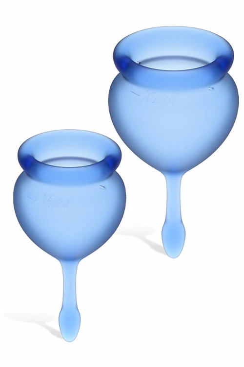 Satisfyer Feel Good Silicone Menstrual Cups (2 Pce) 6 Satisfyer Feel Good Silicone Menstrual Cups (2 Pce) - Image 4