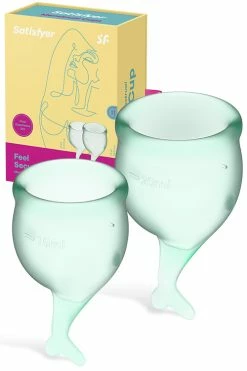 Satisfyer Feel Secure Silicone Menstrual Cups (2 Pce) -Basics Emporium large 5 3